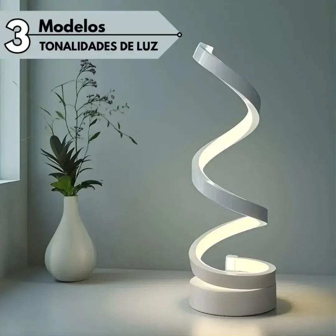 Abajur LED Espiral Clássico