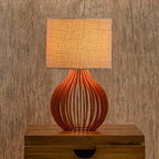 Abajur Luminária de Mesa Linho em MDF