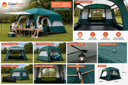 SUPER CABANA PARA ACAMPAMENTO!!