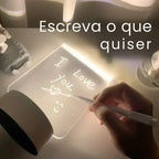 Luminária de Mesa Led com Tela para Escrever 3D