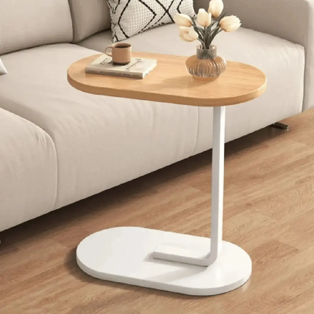 Mesa Lateral Portátil | Ferro e MDF para Sala e Quarto