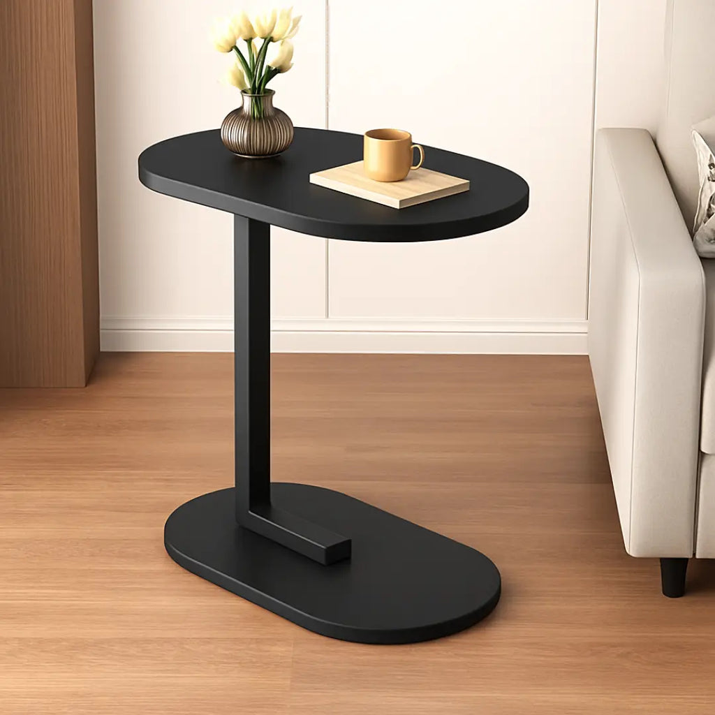 Mesa Lateral Portátil | Ferro e MDF para Sala e Quarto