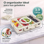 Organizador Hermético com 4 Divisórias