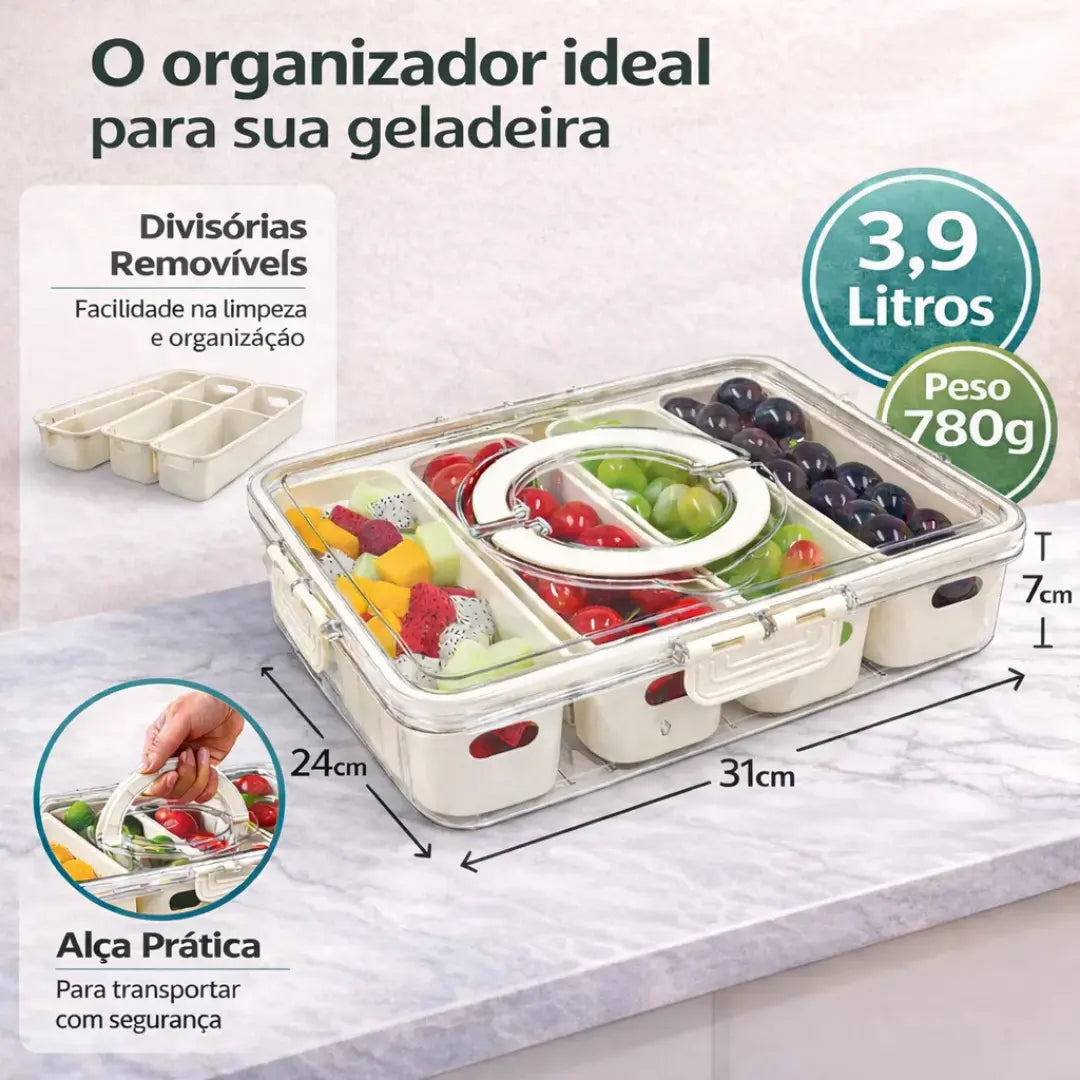 Organizador Hermético com 4 Divisórias