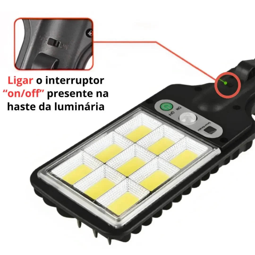 Refletor Solar LED Ultra Reflector com Sensor de Movimento