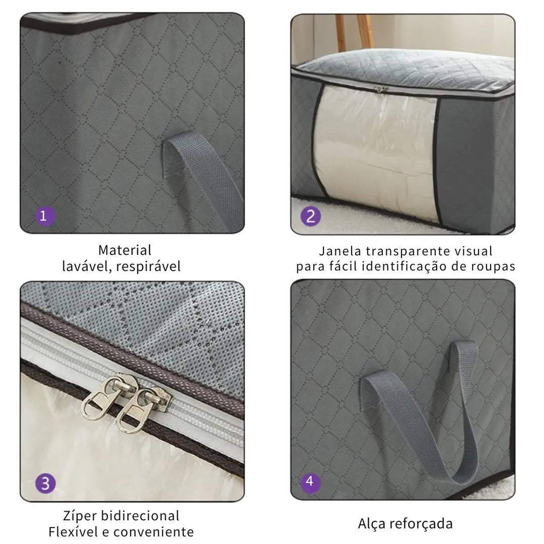 Saco Organizador para Cobertores e Roupas 48L