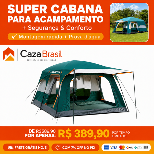 SUPER CABANA PARA ACAMPAMENTO!!